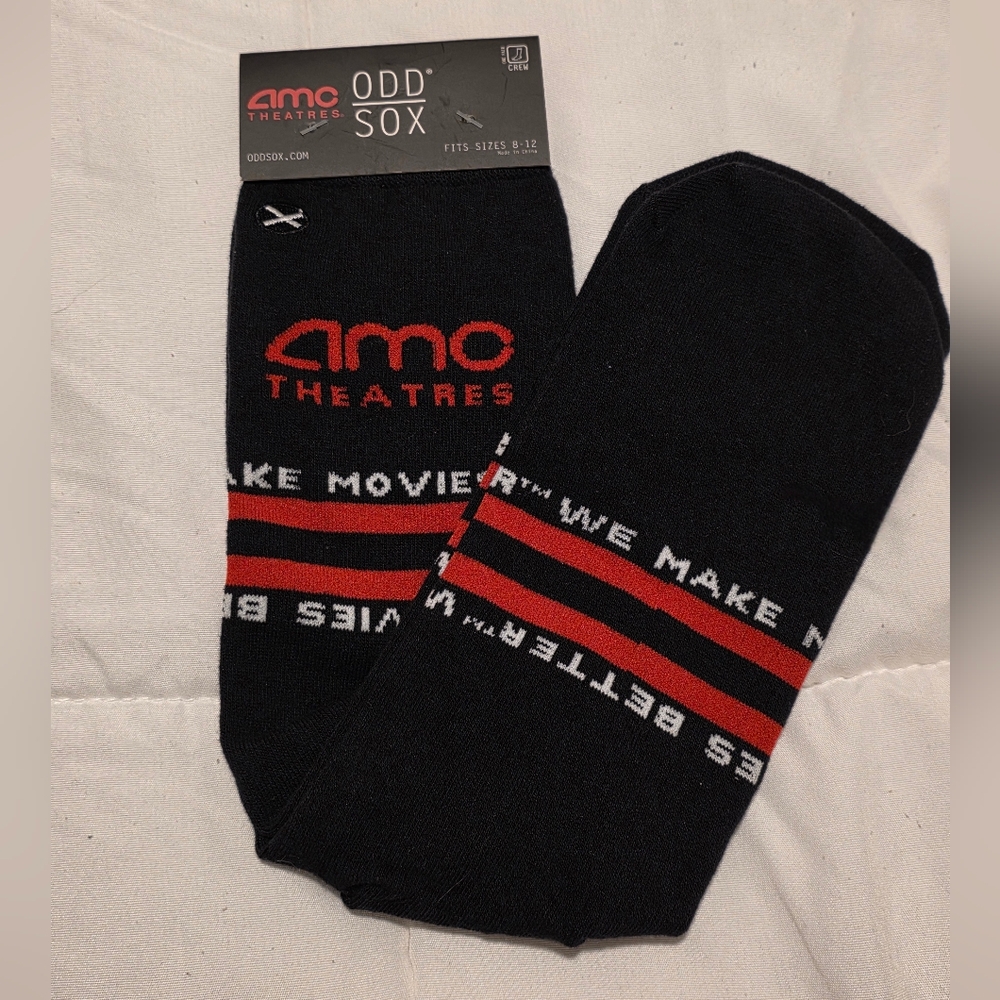 Odd Sox & AMC Theatres "We Make Movies Better" Crew Socks - US Mens 8-12